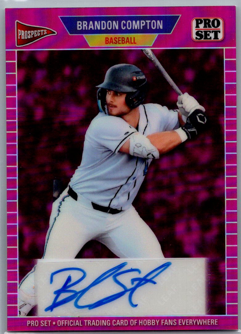 Brandon Compton 2026 Pro Set Prospects Pink Auto. /7 - Miami Marlins