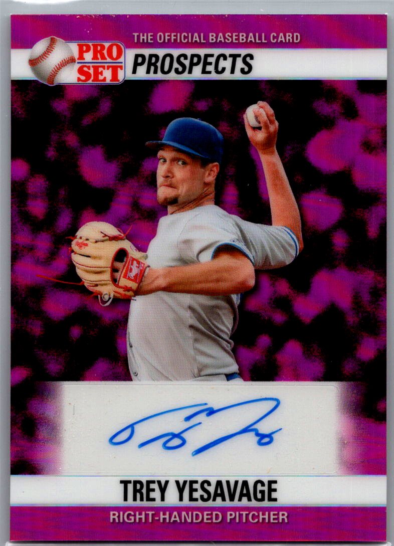 Trey Yesavage 2026 Pro Set Prospects Pink Auto. /7 - Toronto Bluejays