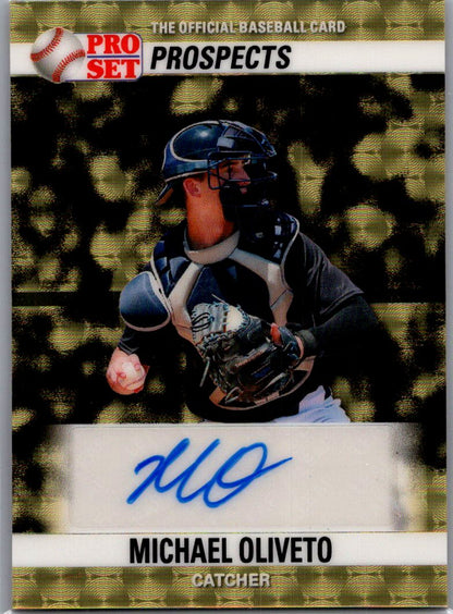 Michael Oliveto 2026 Pro Set Prospects Gold /1 Auto - Detroit Tigers