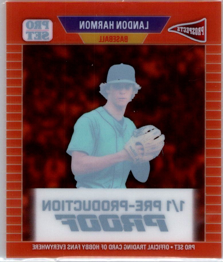 Landon Harmon 2026 Pro Set Orange Acetate 1/1 Proof - Washington Nationals