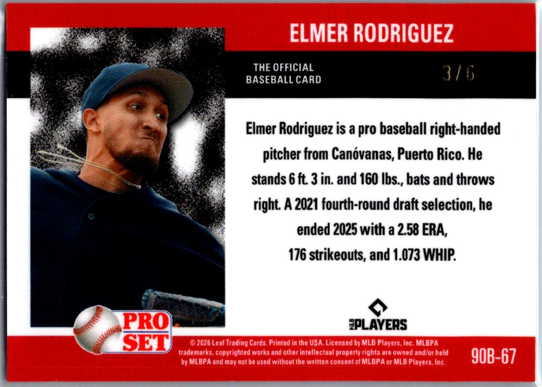 Elmer Rodriguez 2026 Pro Set Pink /6 Prospects - New York Yankees