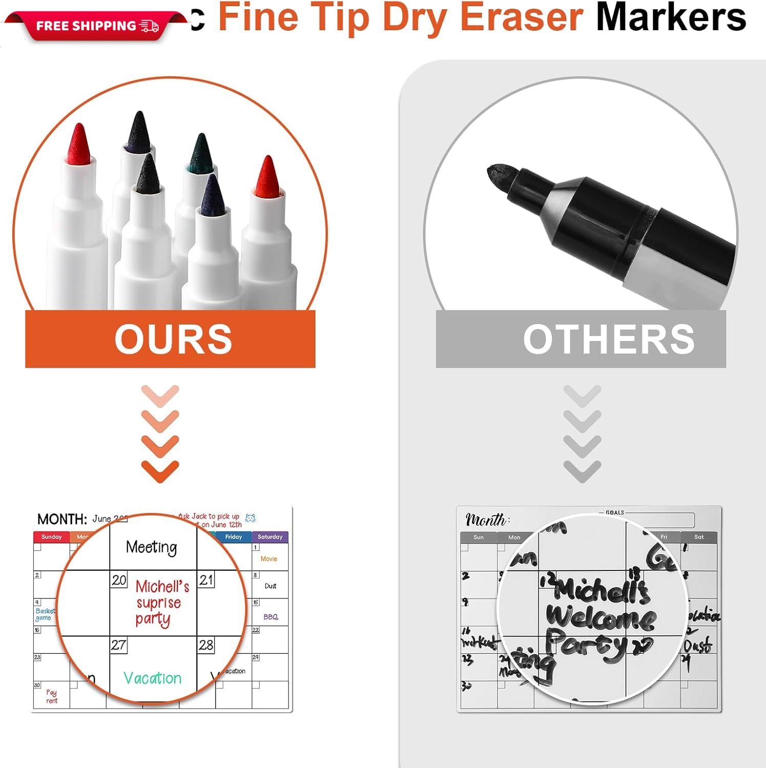 Magnetic Dry Erase Calendar for Refrigerator, 3 Pack-Monthly, Weekly, Daily Magn
