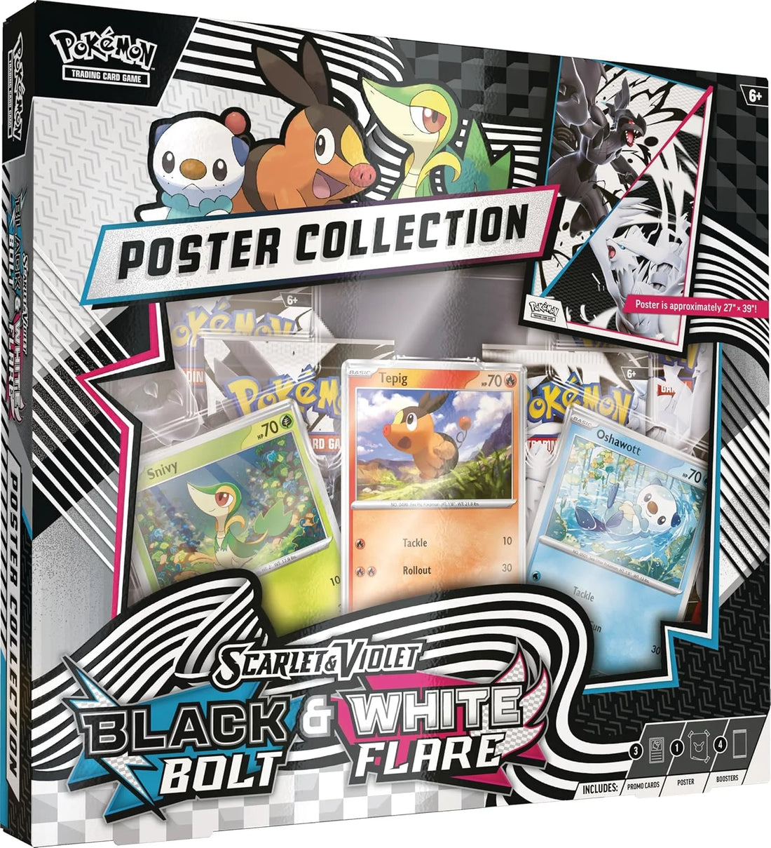 TCG Scarlet &amp; Violet 10.5 Unova Poster Collection Box - 4 Packs