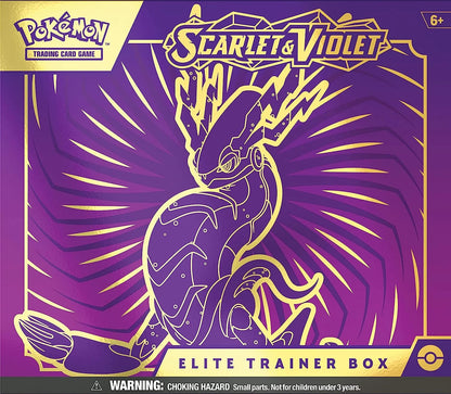 TCG Miraidon Purple Elite Trainer Box Scarlet &amp; Violet Booster Packs