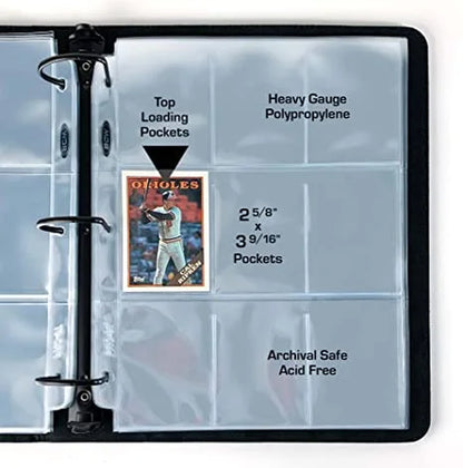 9-Pocket Plastic Sheets- 100 Pack