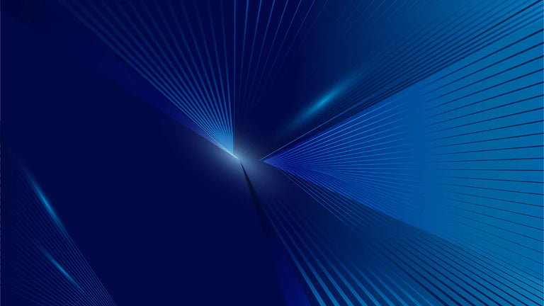 Blue abstract geometric design with lines and angles