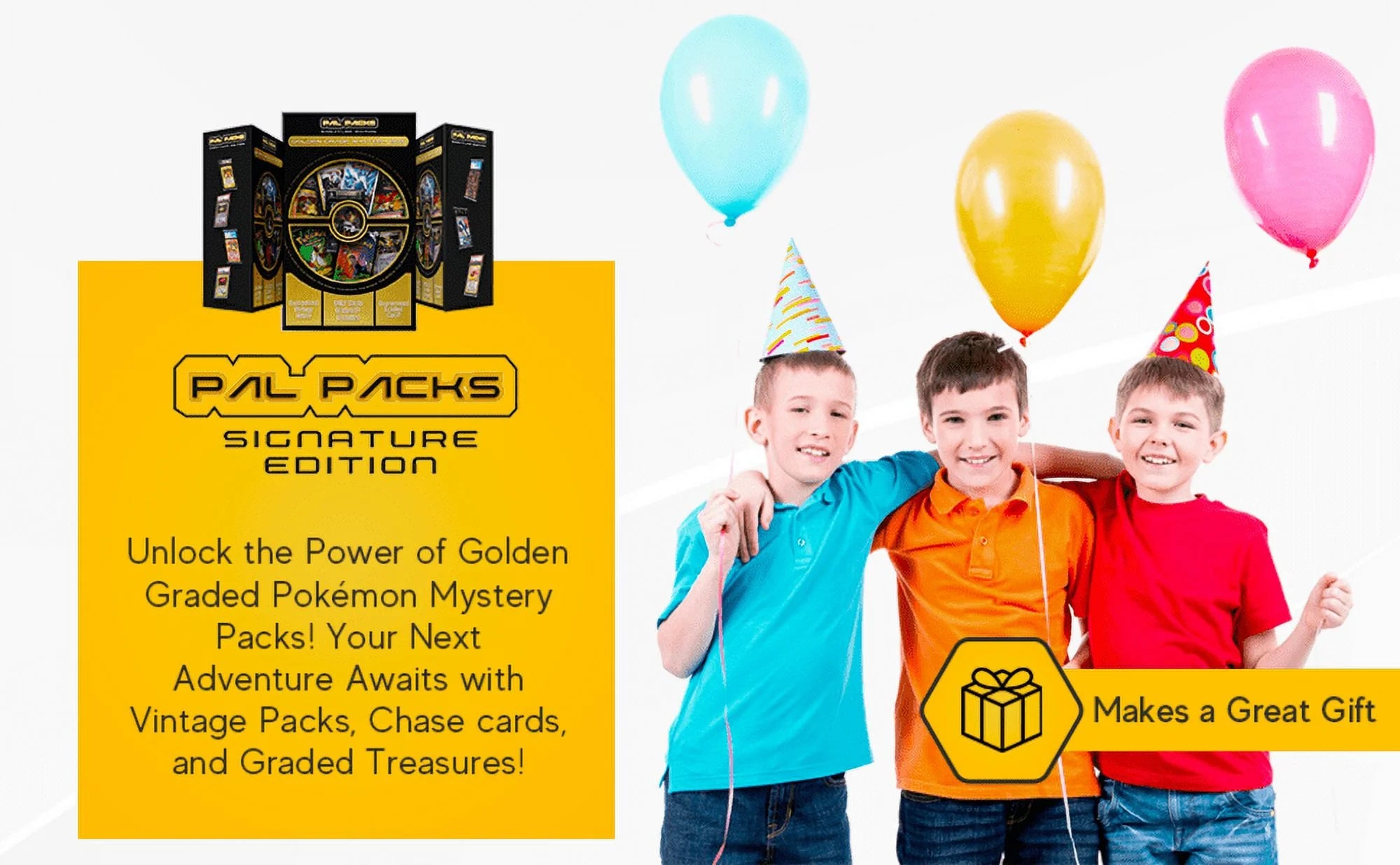 Golden Pokemon Trading Card Mystery Box | Graded 8+ Card | Sealed Booster Pack | 25+ Cards