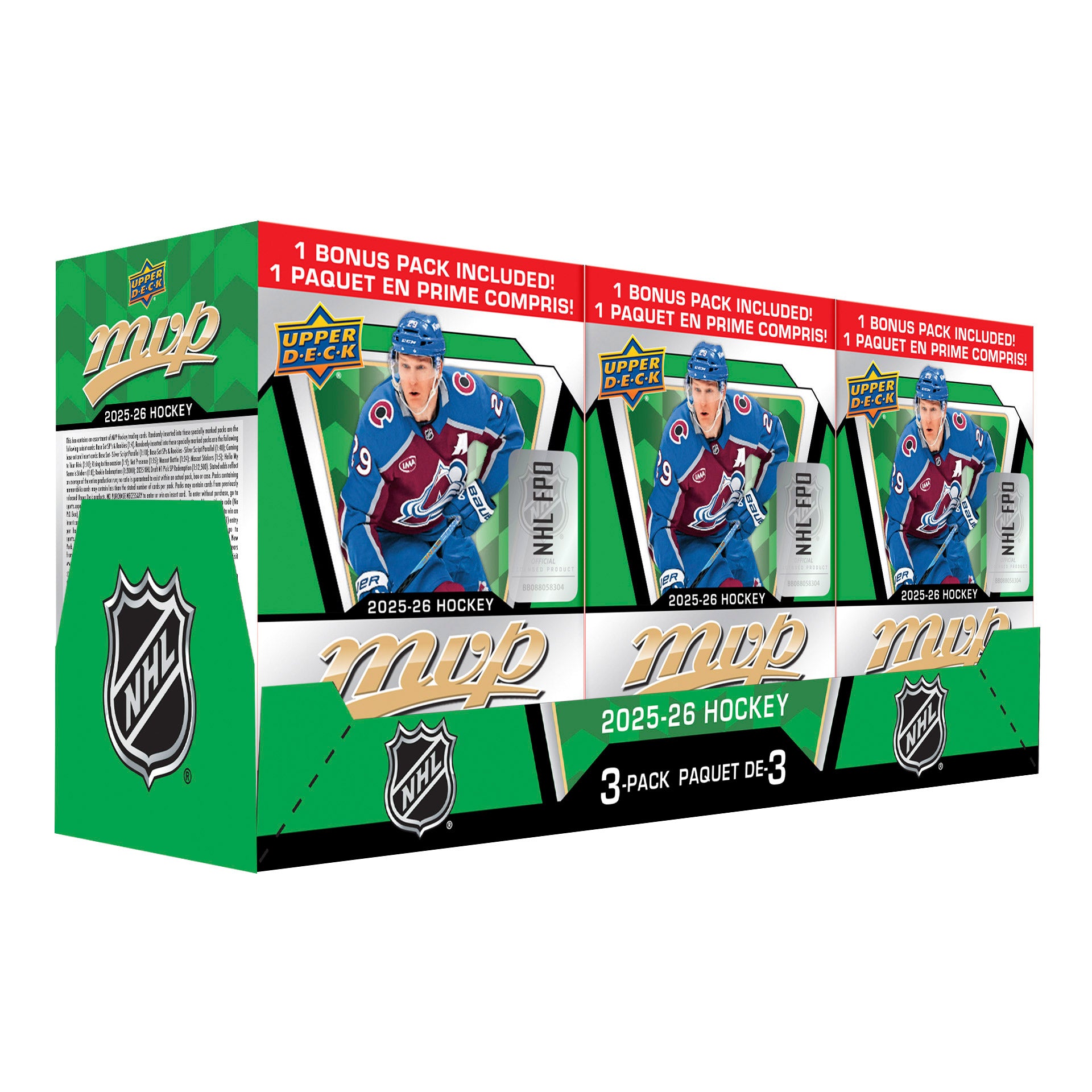 Upper Deck 2025-26 Hockey MVP Blaster Box, 3-Pack