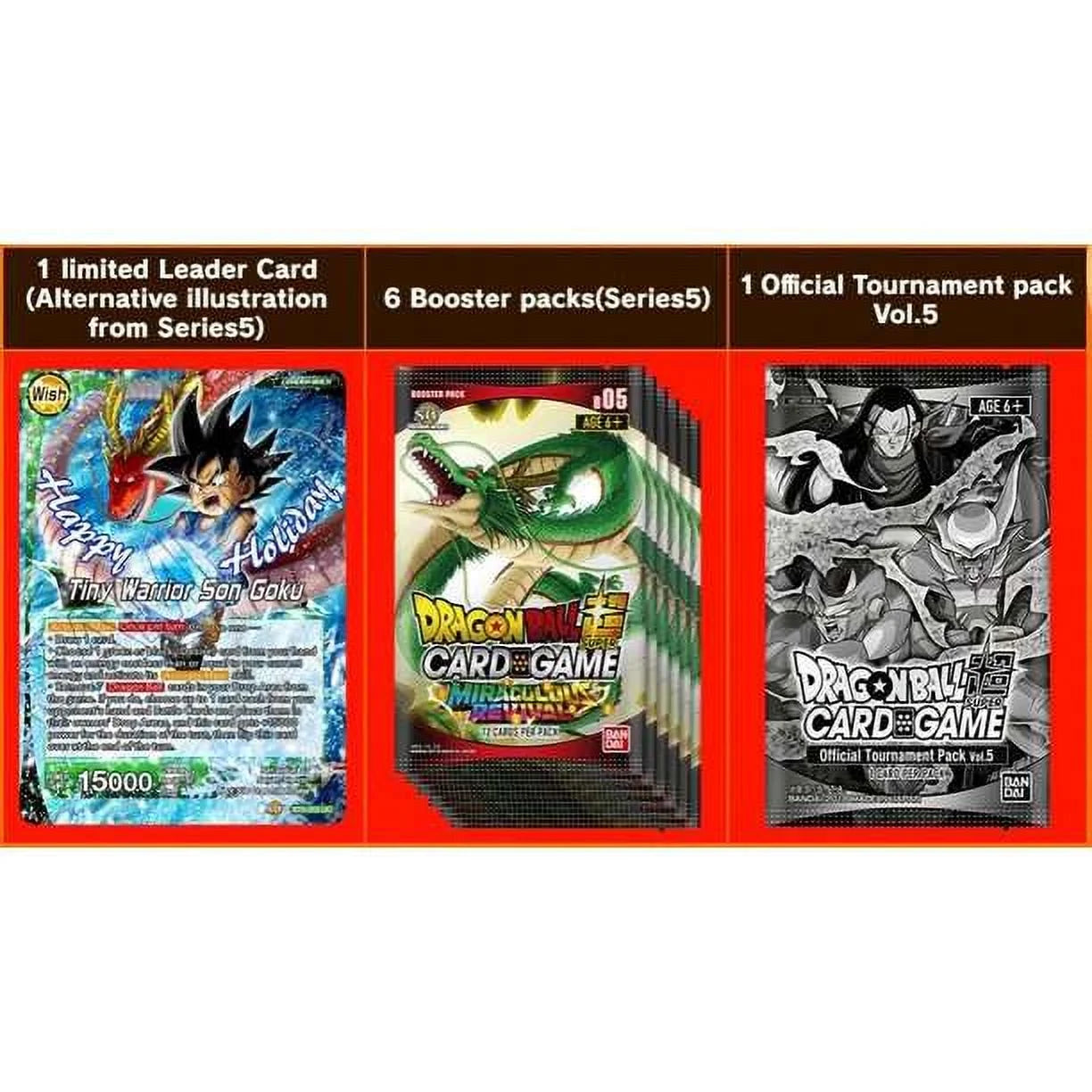 Dragon Ball Super TCG 2018 Booster Box 6 Miraculous Revival Booster Packs and a Tournament Pack 5