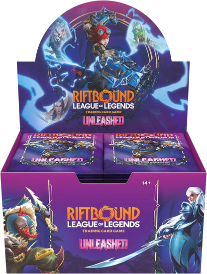 League of Legends TCG Unleashed - Booster Display - 24 Booster Packs (14 Cards Ea), Deck-Building Trading Card Game, Randomly Assorted