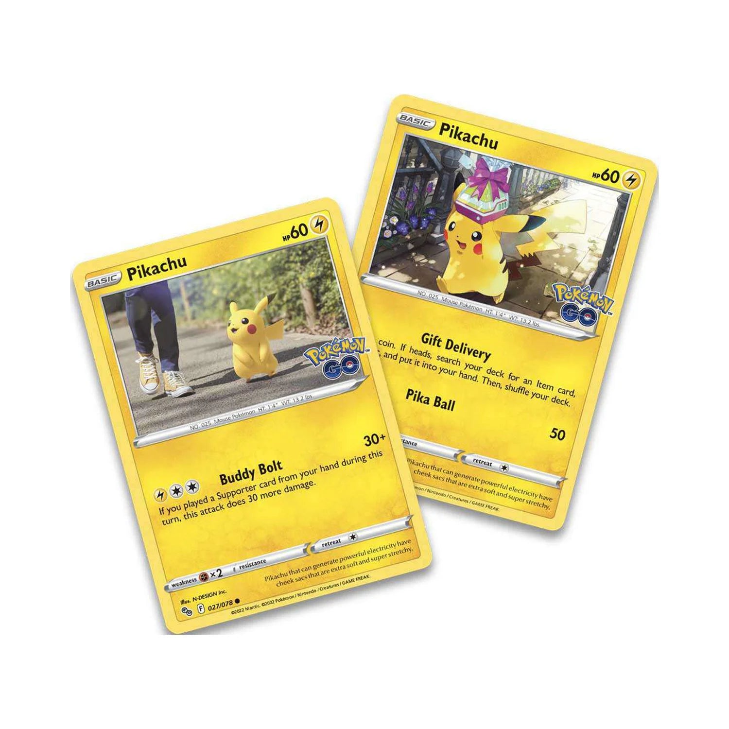 GO Pikachu Tin Set (4 Booster Packs, 2 Foil Promo Cards & More)
