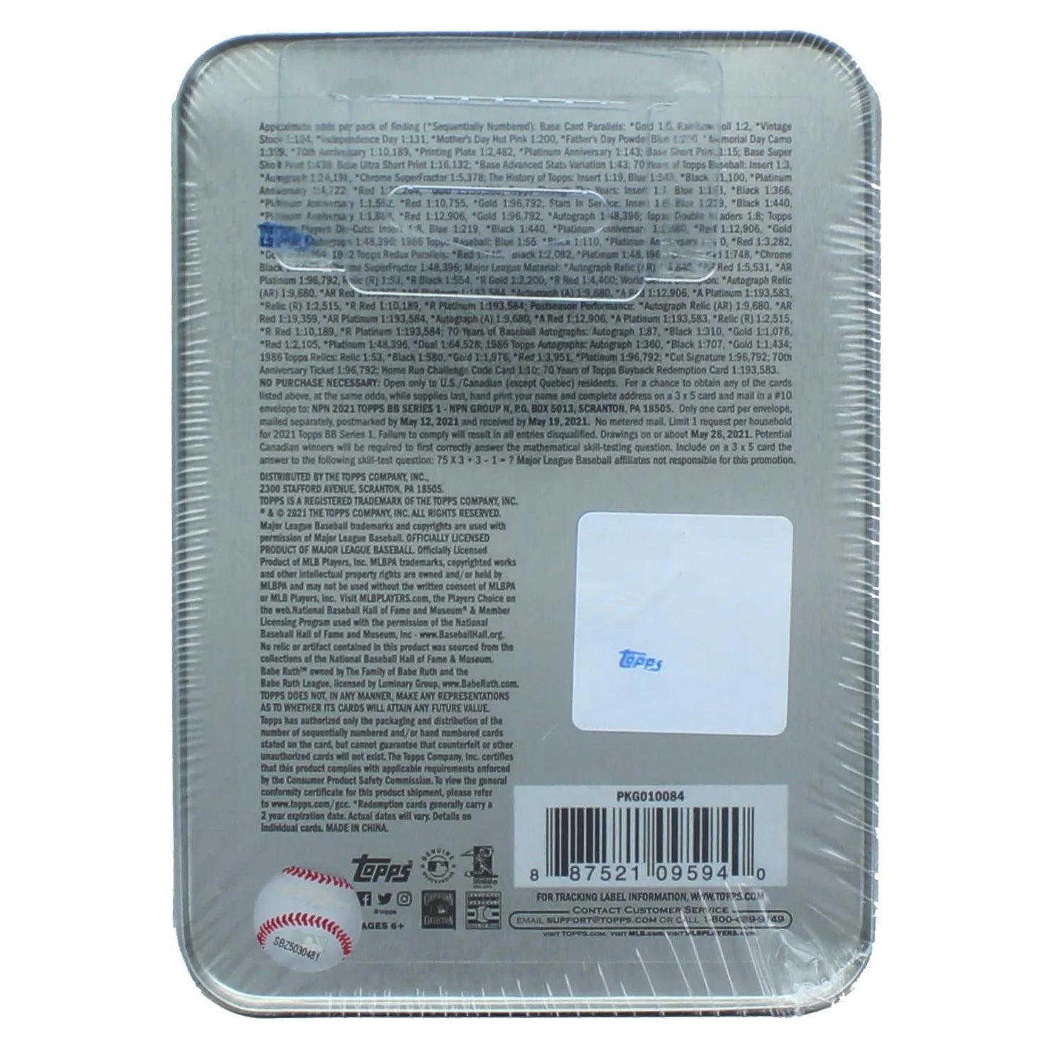 TPS-FGC004127BX-C MLB 2021  Series 1 Baseball Tin | 75 Cards