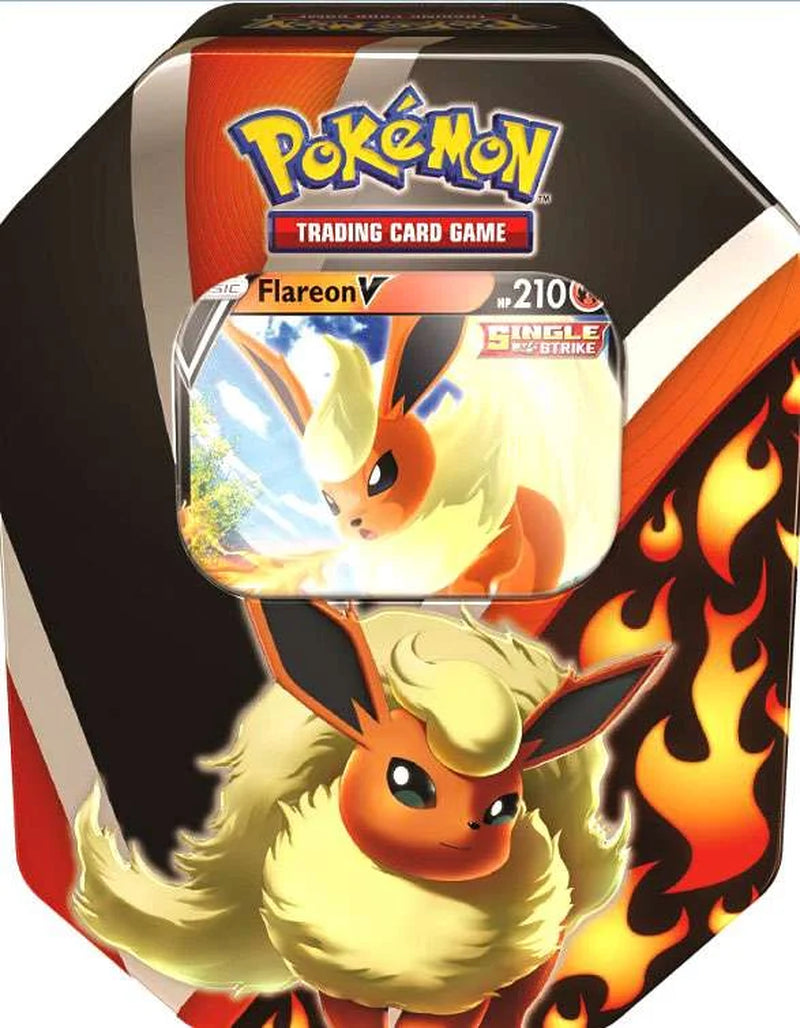 Eevee Evolutions Flareon V Tin (4 Booster Packs & Promo Card)