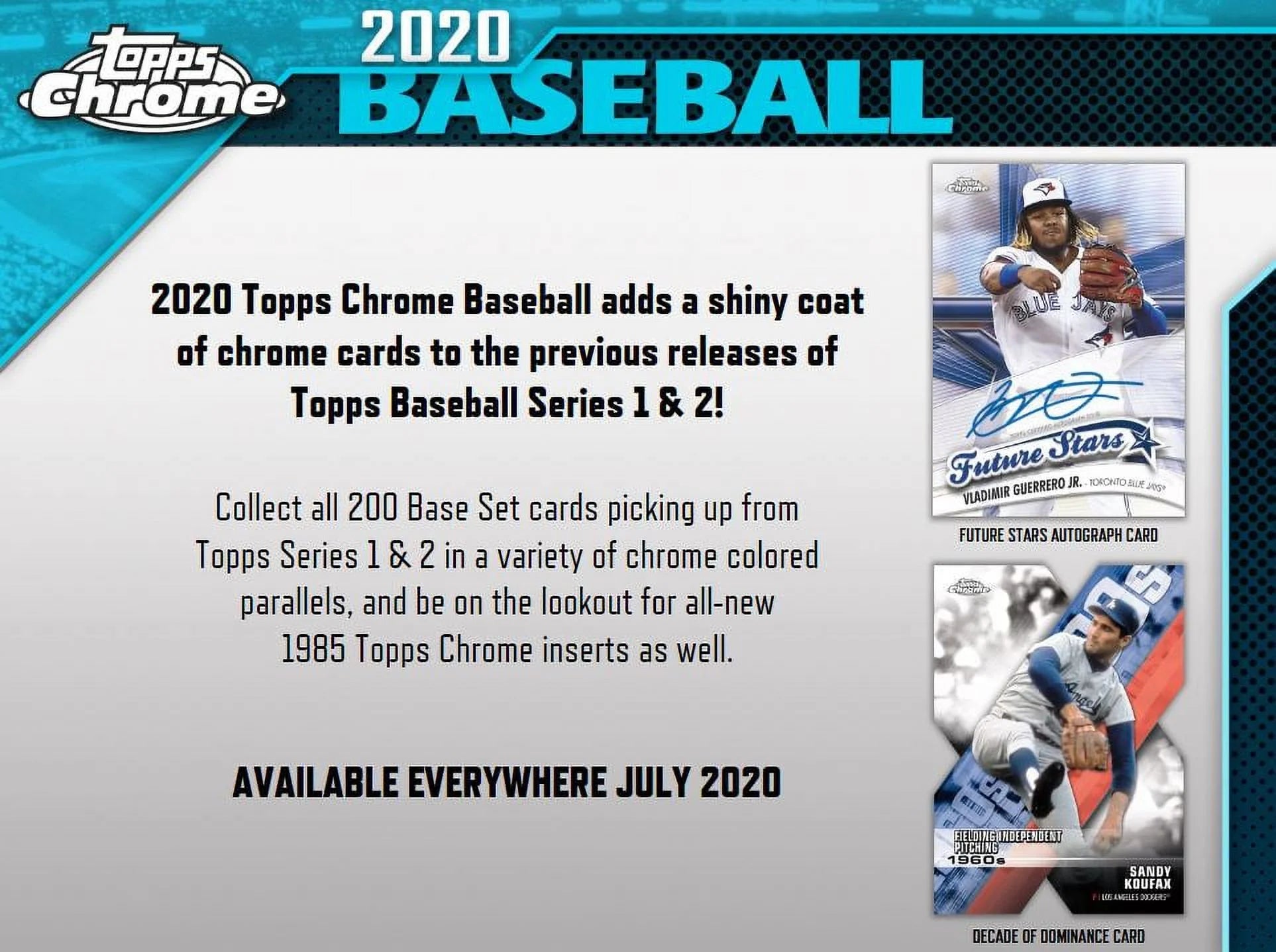 2020  Chrome MLB Baseball Trading Cards Hanger Box- National Baseball Card Day Exclusive- 20 Cards + 1 Bonus Pack Featuring National Baseball Card Day 2020  Updates Release