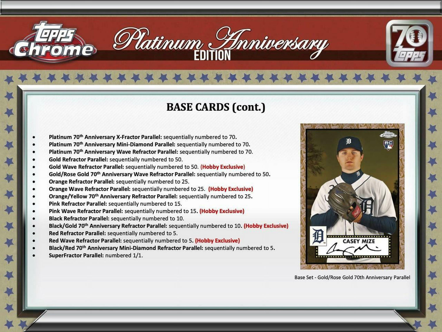 2021  Chrome Platinum Anniversary Baseball Hobby Box