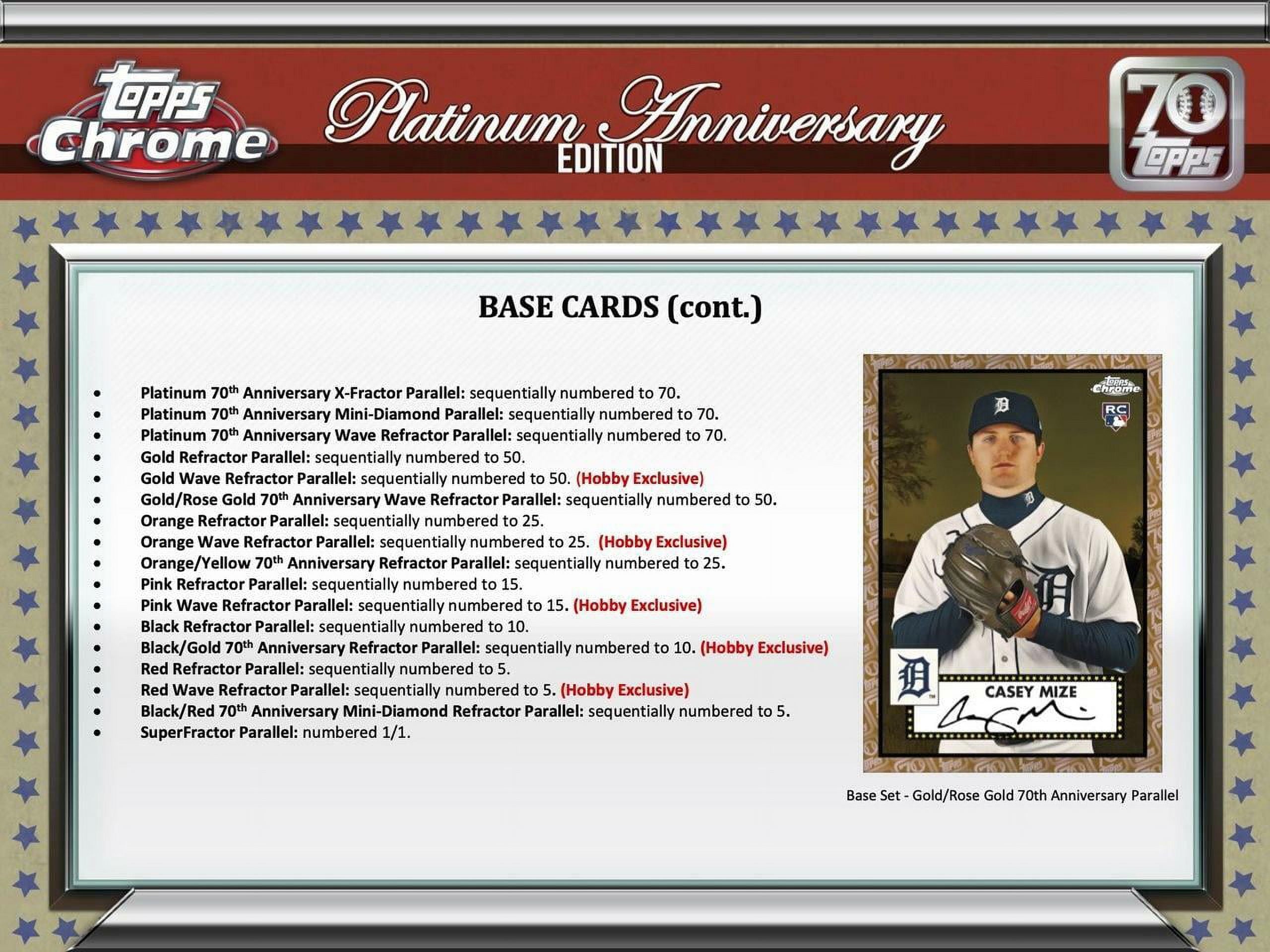 2021  Chrome Platinum Anniversary Baseball Hobby Box