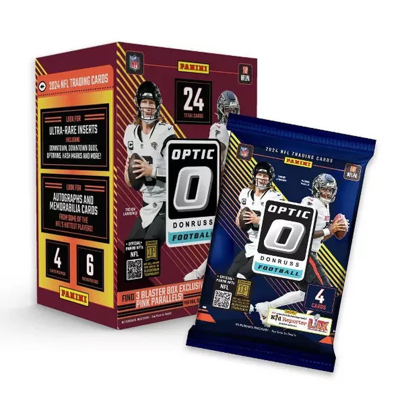 2024  Donruss Optic Football Trading Card Blaster Box - Pink Rated Rookies
