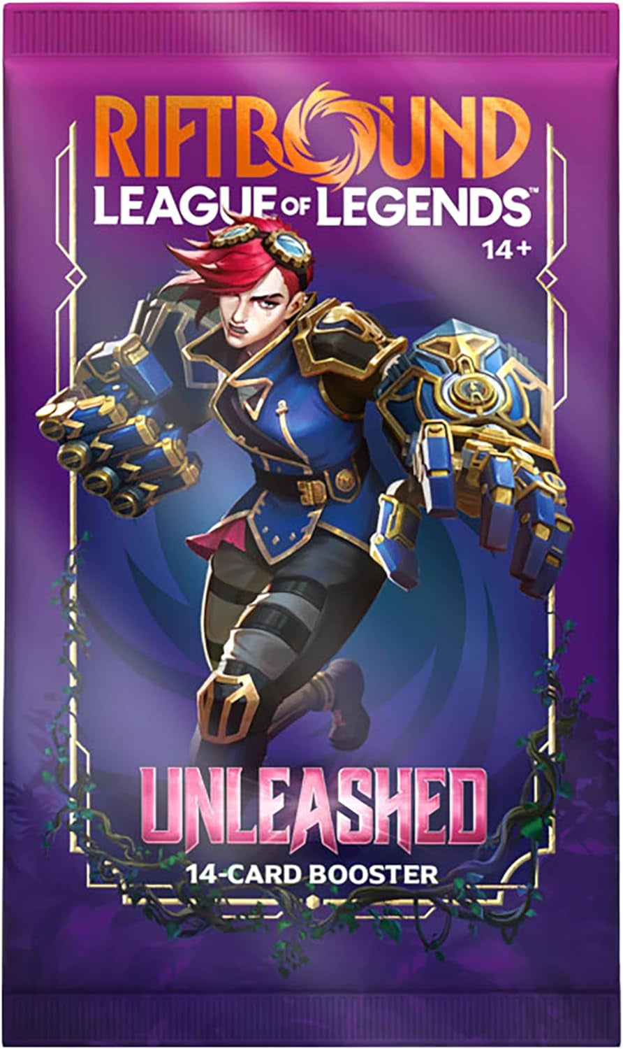 League of Legends TCG Unleashed - Booster Display - 24 Booster Packs (14 Cards Ea), Deck-Building Trading Card Game, Randomly Assorted